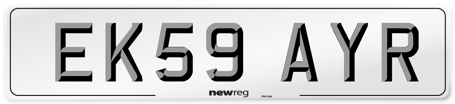 EK59 AYR Number Plate from New Reg